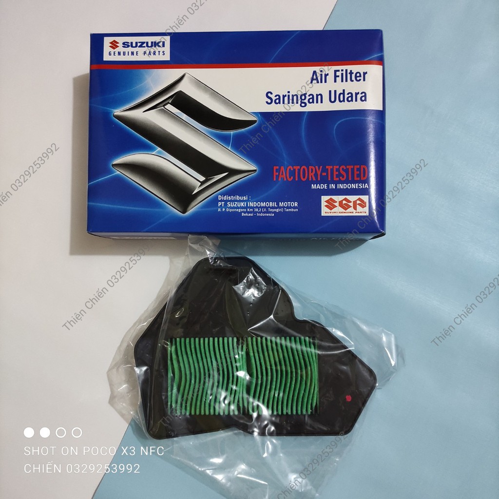 Lọc gió Raider Fi / Satria hàng nhập Indo chính hãng Suzuki