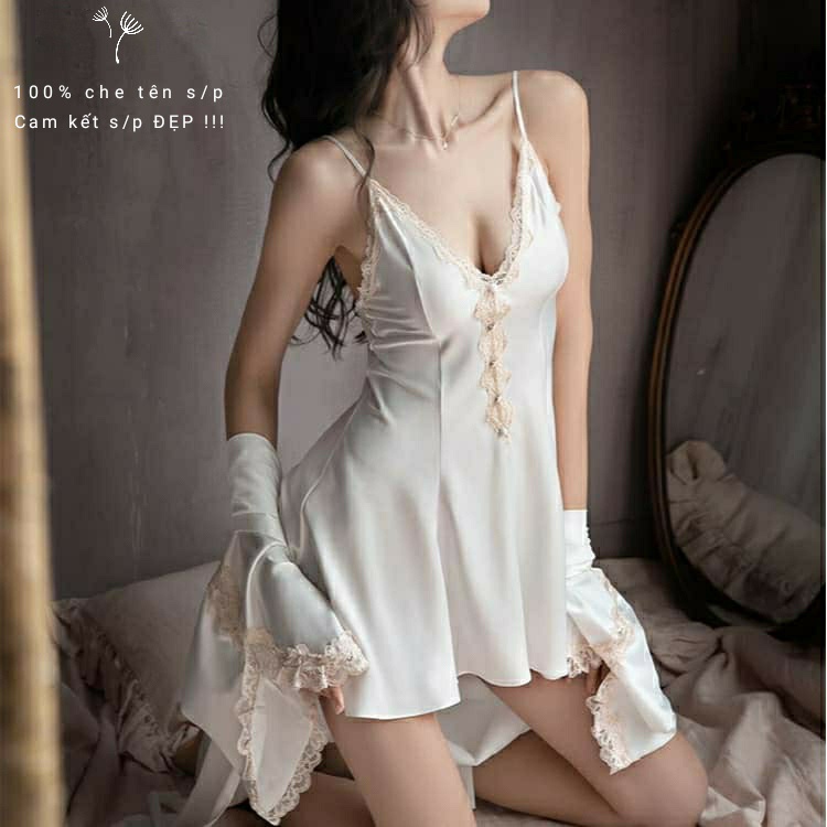 (M68) [ Hàng đẹp  ] Váy ngủ cao cấp sexy lụa  Đầm mặc nhà gợi cảm quyến rũ | BigBuy360 - bigbuy360.vn
