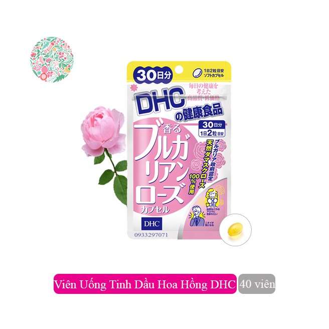 Viên Uống Hương Hoa Hồng Thơm Cơ Thể DHC Bulgarian Rose Capsule 30 Ngày