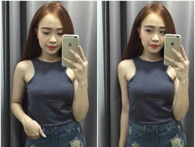 Áo ba lỗ ngược croptop SN040 BLN003