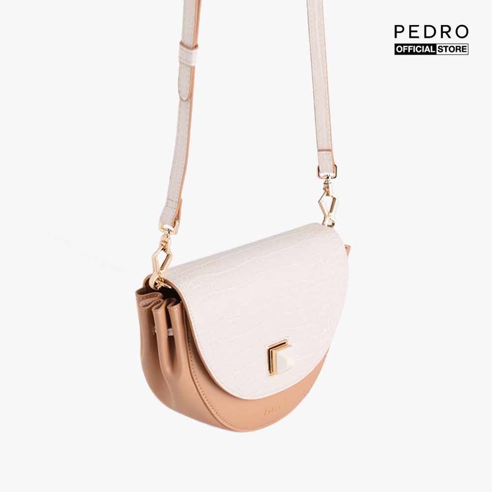 PEDRO - Túi đeo chéo hình bán nguyệt Saddle Croc Effect PW2-75210090-24