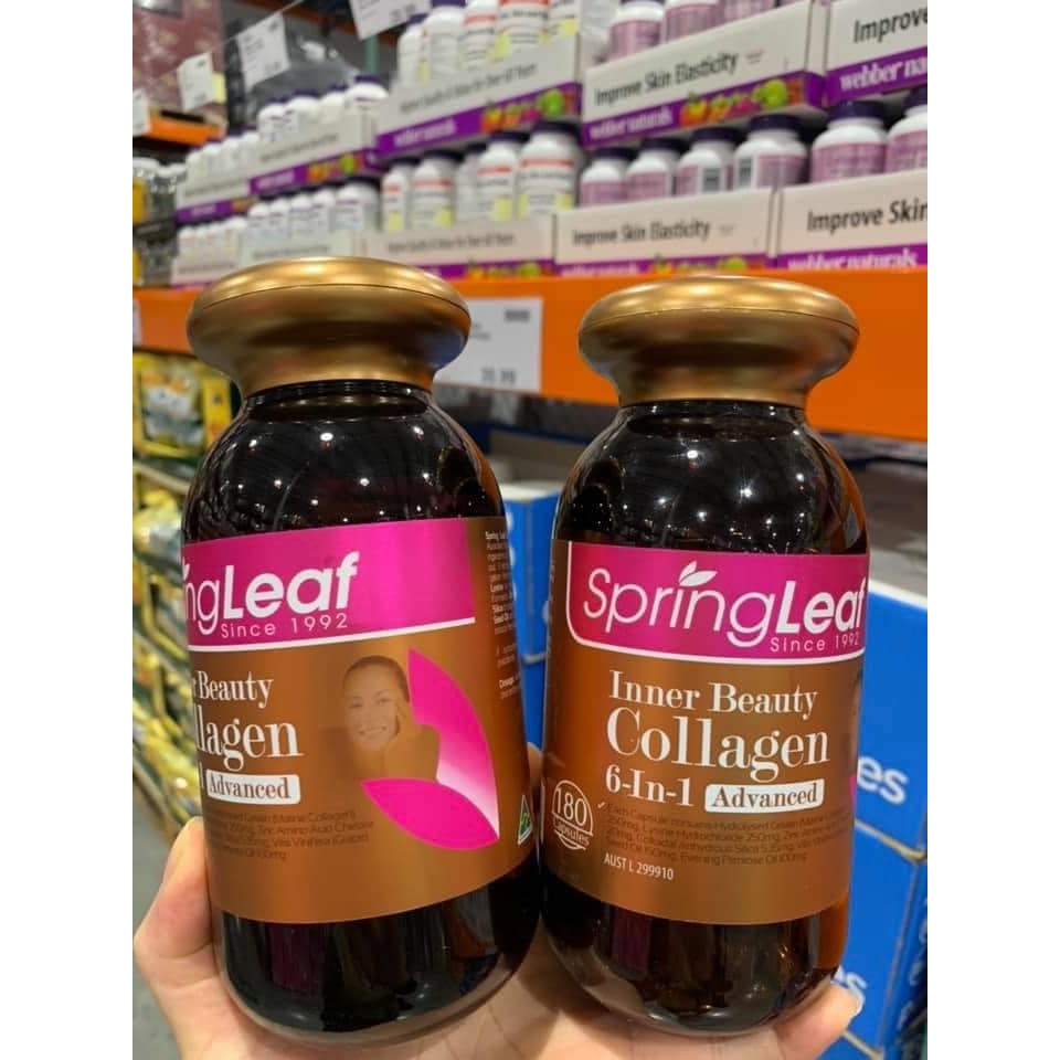[Hàng Chuẩn Úc] Collagen SPRING LEAF 6 IN 1 Colagen, anh thảo, sữa ong chúa, nhau thai cừu, zin c, inner cấp nước