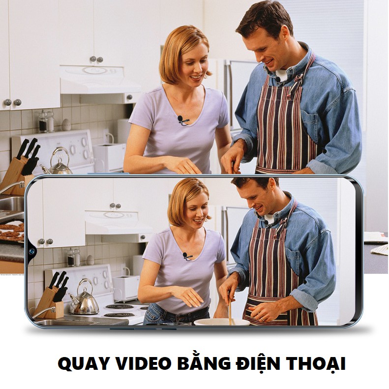 Micro không dây cài áo SUPERADD, quay video, thu âm trên điện thoại, máy ảnh, lọc âm tốt