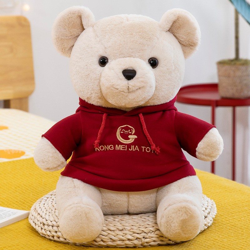 Gấu Teddy Nhồi Bông Mặc Áo Sweater Dễ Thương Cho Bé Gái