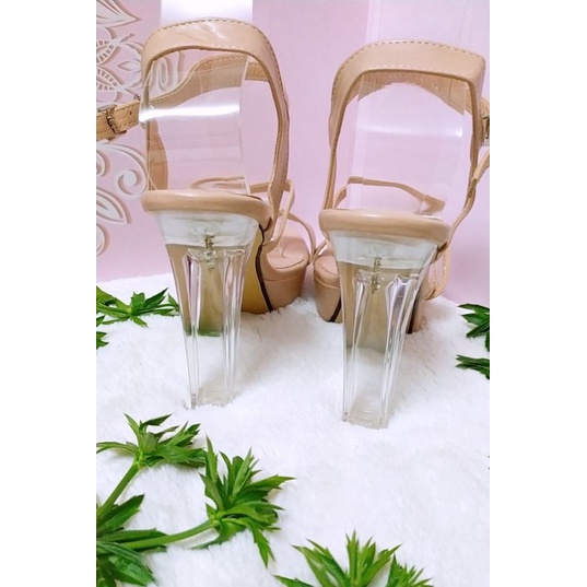 Giày đúp cao gót quai đan chéo 11.5cm thích hợp đi chơi đi tiệc