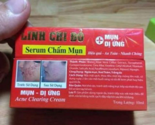 Serum chấm mụn linh chi đỏ Chính Hãng