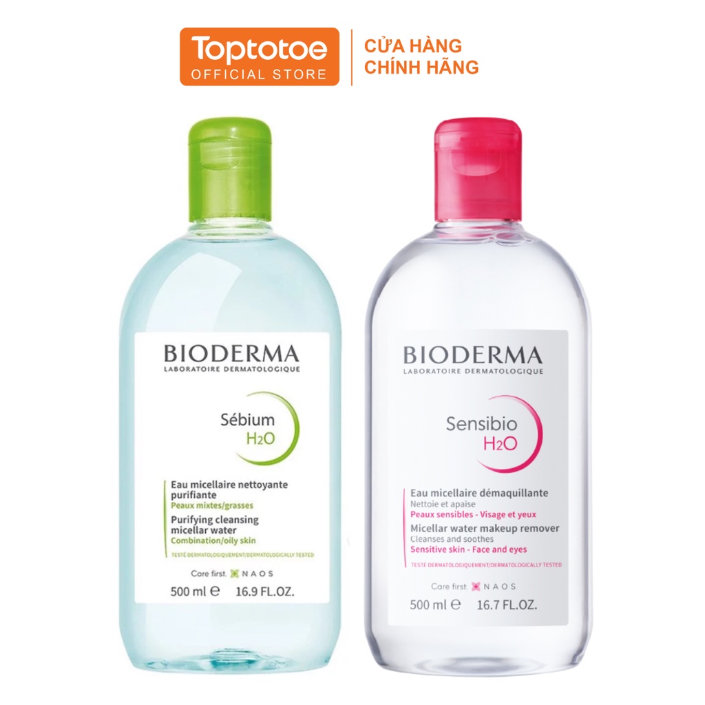 Nước tẩy trang Bioderma Cho Da Dầu, Mụn Sensibio/Sebium H2O 500ml