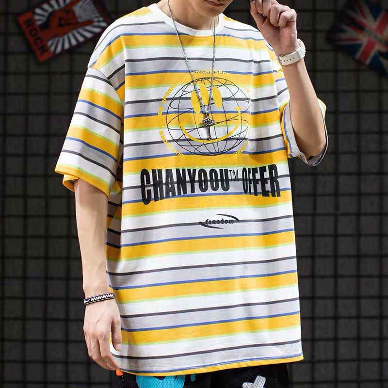 Áo Thun Unisex Tay Lỡ Form Rộng Phông Cách Hàn Quốc Freesize