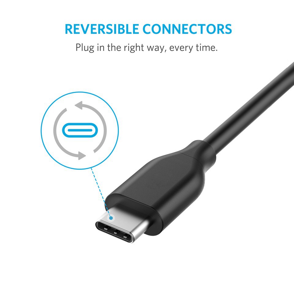 Cáp sạc ANKER PowerLine USB-C ra USB 3.0 Dài 0.9m - A8163