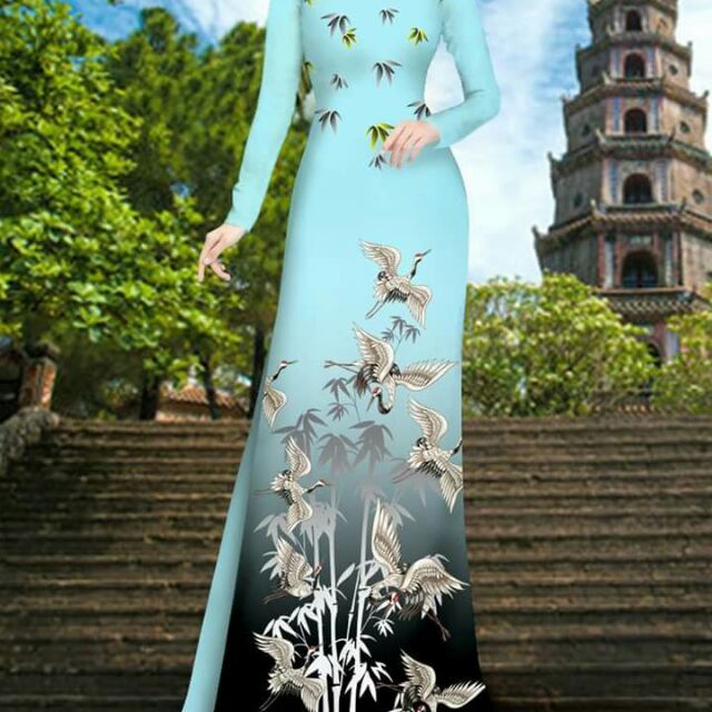 Vải áo dài in 3D, chất liệu lụa tằm ý, lụa nhật, lụa cao cấp, vải thái tuấn