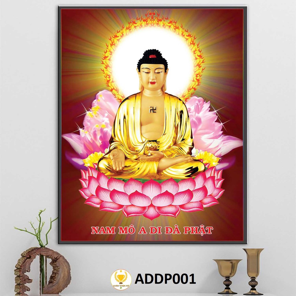 Tranh Phật ADIDA không điện kích thước phong thủy giá tận xưởng