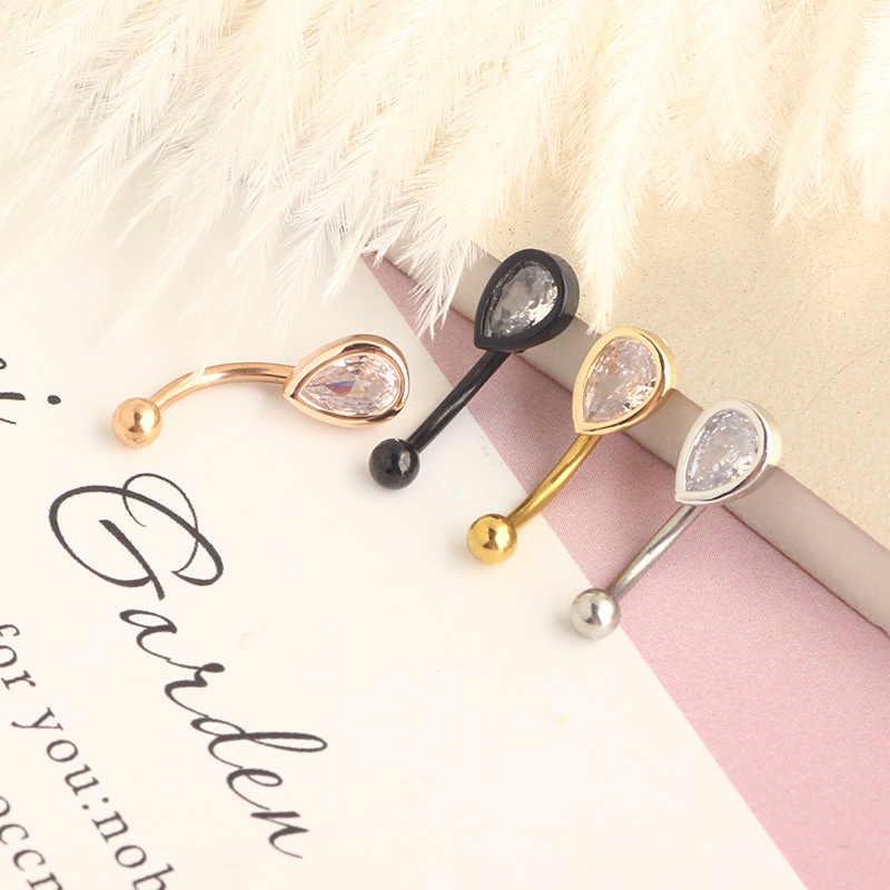 Khuyên rốn khuyên tai khuyên mày titan đính đá giọt