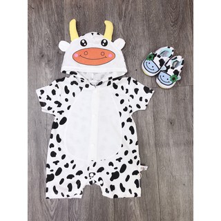 Set body thú tạo hình bò sữa cho bé yêu