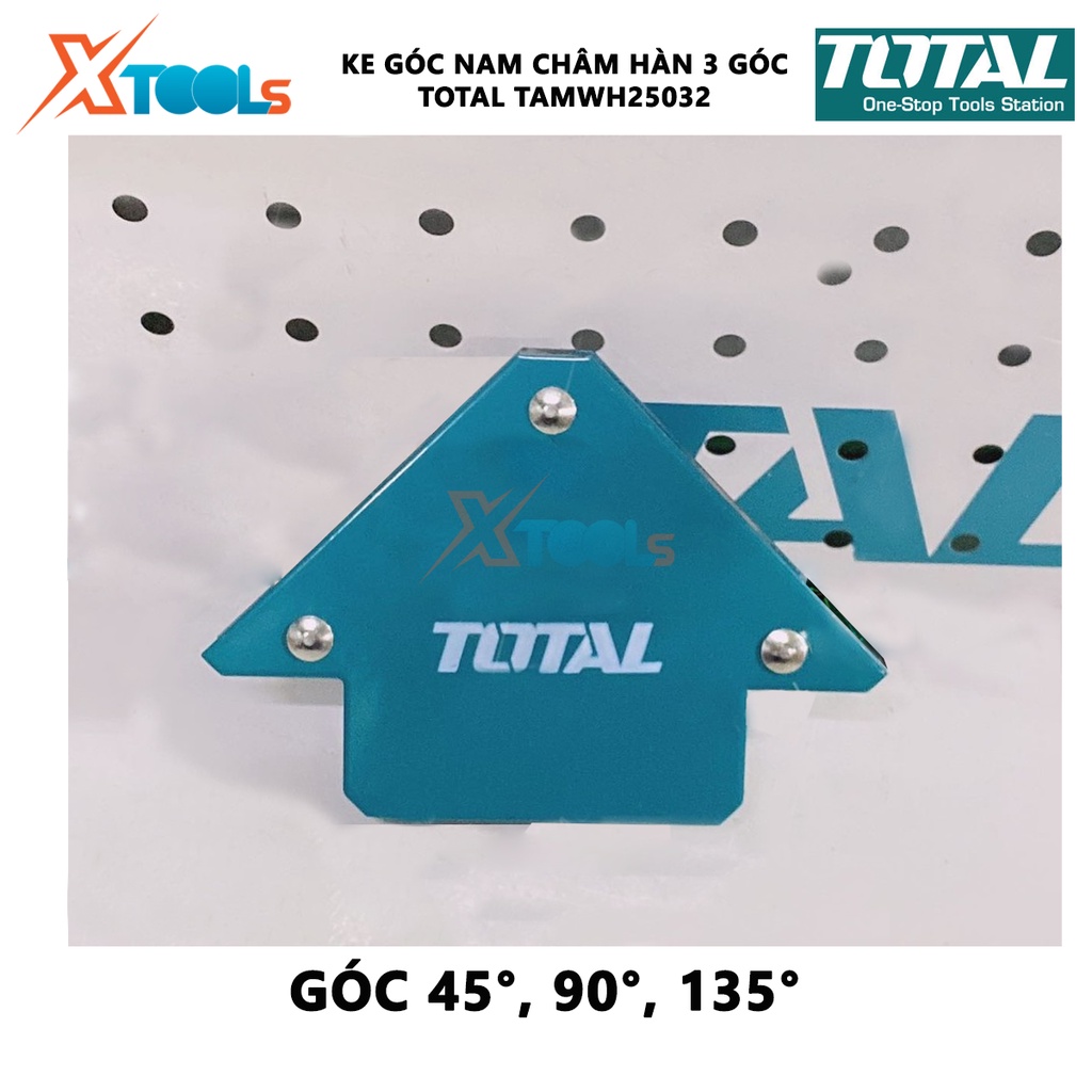Ke nam châm TOTAL TAMWH25032 Nam châm ke góc hàn 3 góc 25 Lbs, Góc: 45 °, 90 °, 135 °, - 30/T định hình cố định