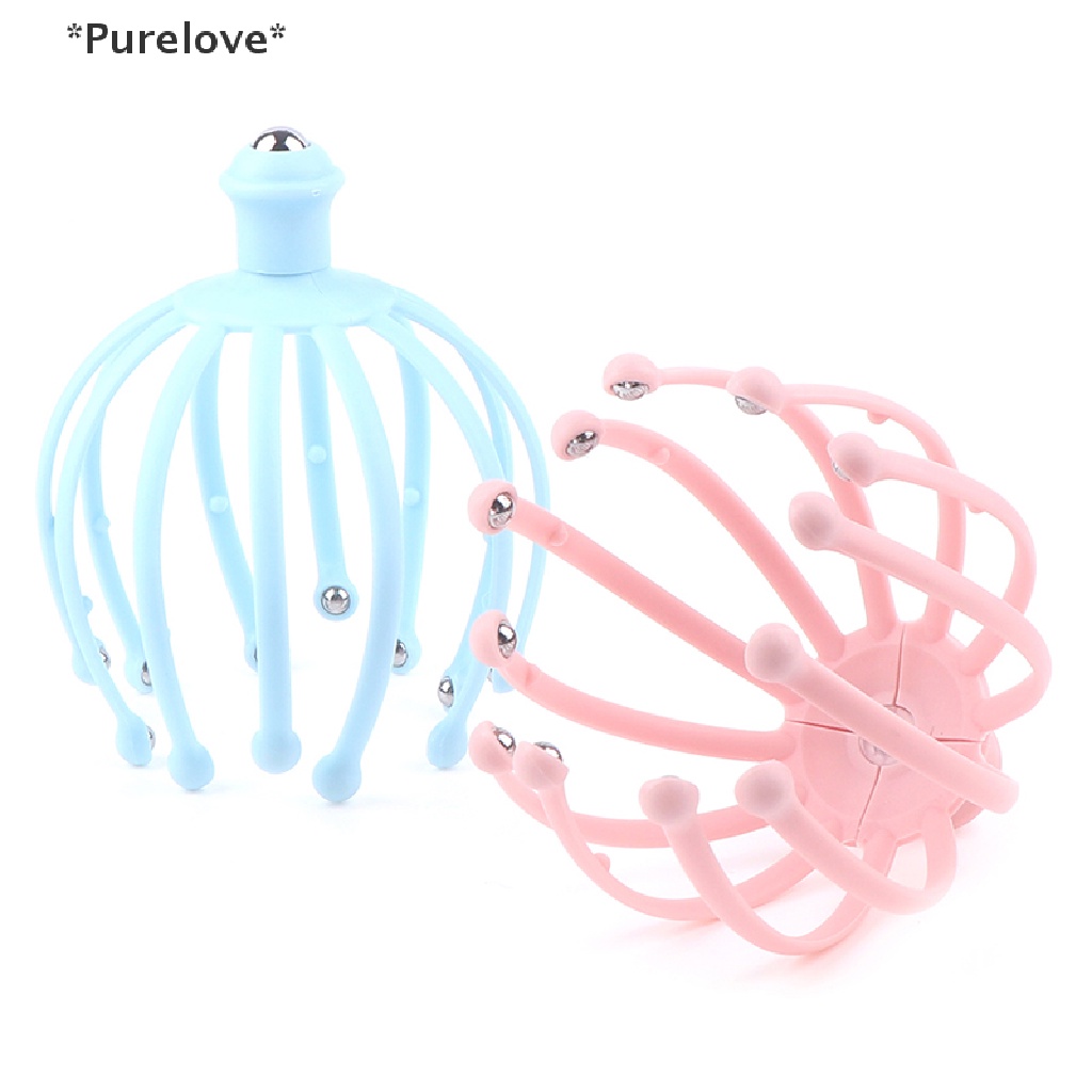 1 Đầu Găng Tay Mát Xa Da Đầu Hình Bạch Tuộc Bằng Hợp Kim Giúp Giảm Căng Thẳng Chăm Sóc Sức Khỏe