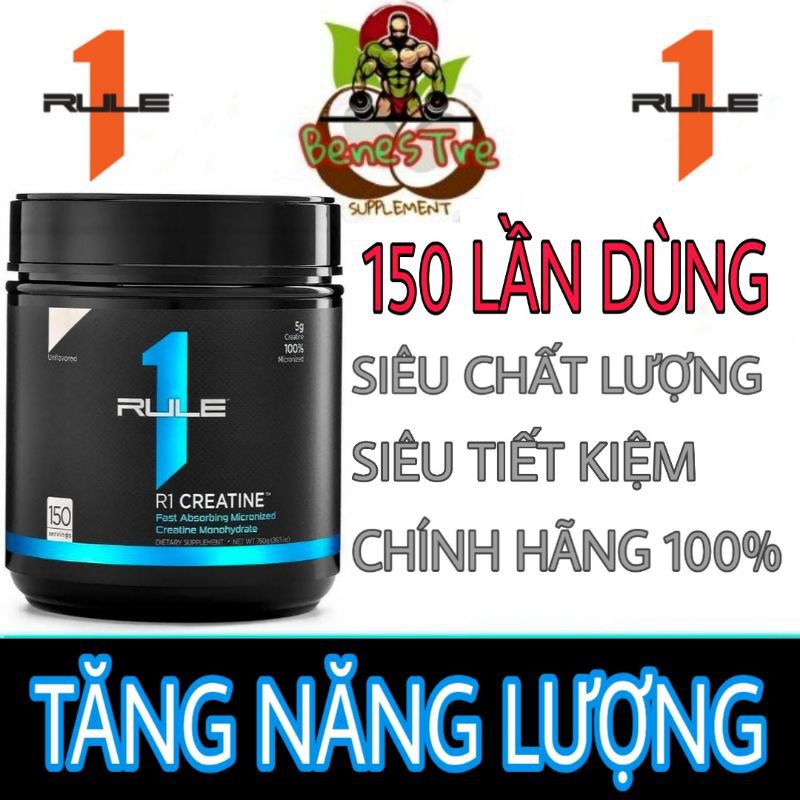 RULE1 MICRONIZED CREATINE - GIA TĂNG SỨC MẠNH, TĂNG SIZE CƠ BẮP, CUNG CẤP NĂNG LƯỢNG