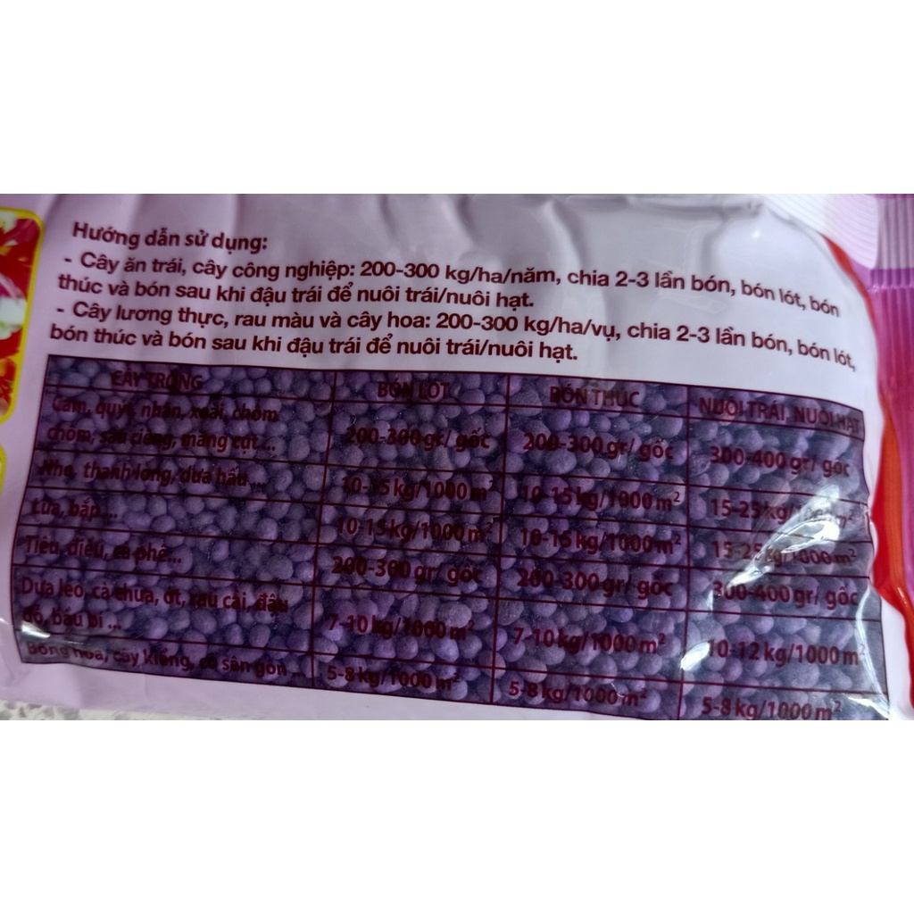 Phân bón NPK cao cấp 15.5.20 - Túi 1kg