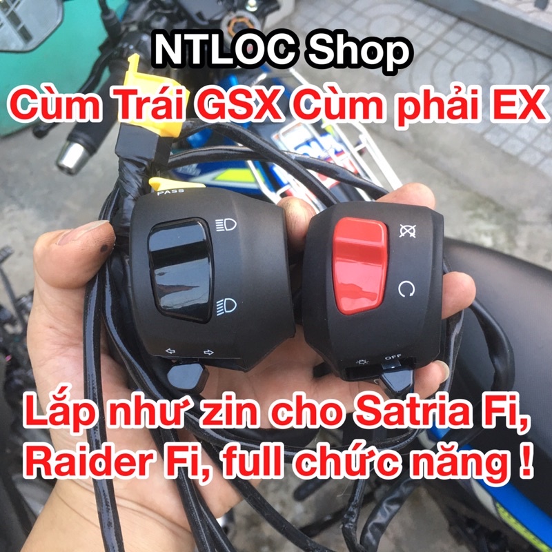 Cùm gsx cùm EX lắp như zin Satria Fi, Raider Fi