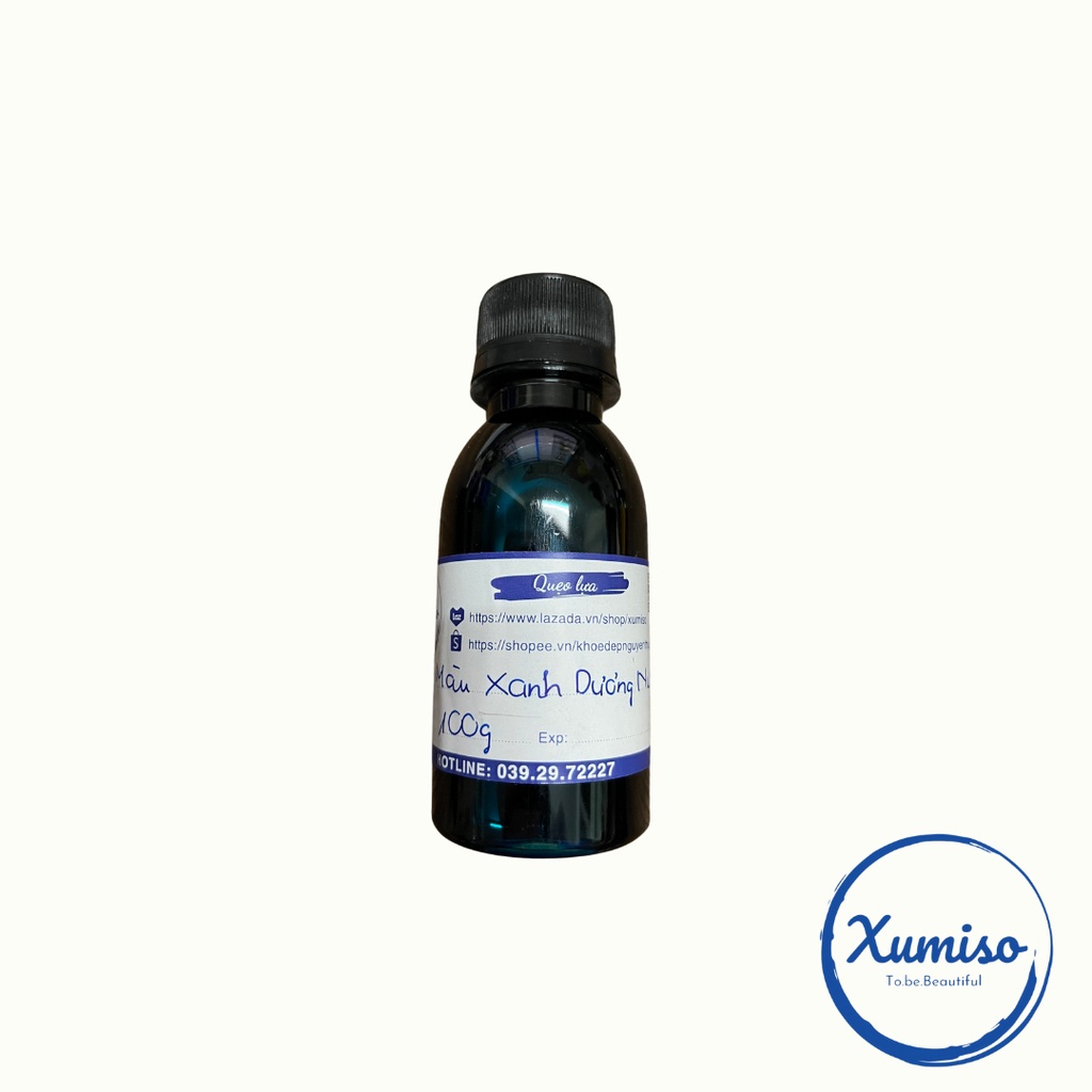 Màu Xanh dương Nước - màu nước mỹ phẩm - nguyên liệu mỹ phẩm - Xumiso - 50G/100G