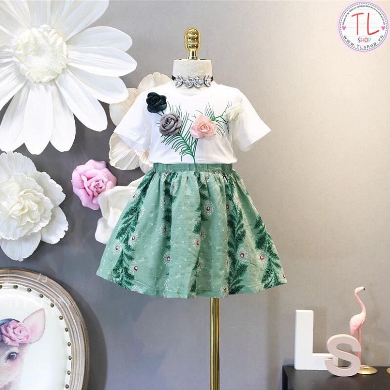 Thời Trang Trẻ Em - Bộ váy áo đính hoa xinh xắn cho bé - Quần Áo Trẻ Em - Bộ Bé Trai - Bộ Bé Gái