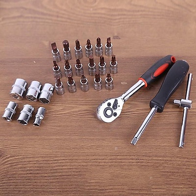 Bộ Dụng Cụ Mở Bu Lông Ốc Vít Sửa Chữa Ô Tô Xe Máy Đa Năng (46 chi tiết, mạ Chrome, chuẩn 1.4 inch) Store4girls