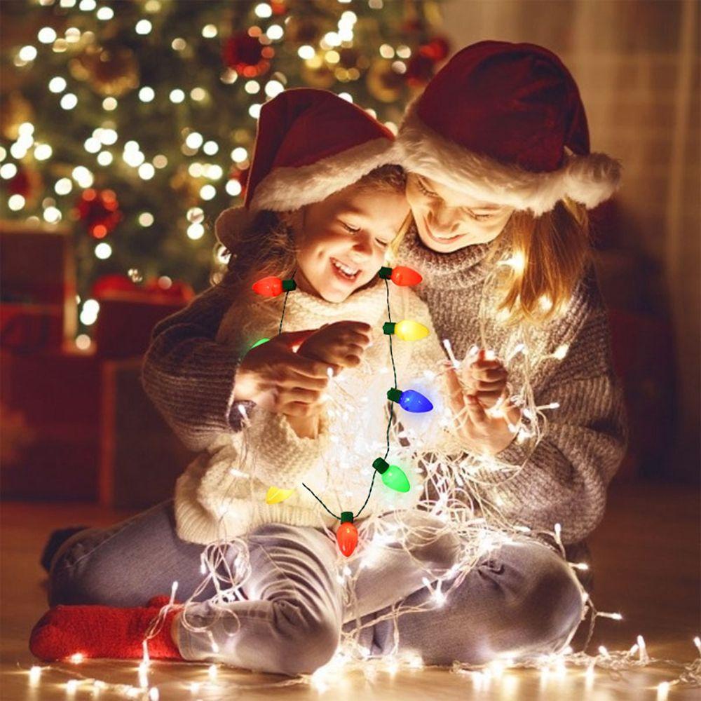 Vòng cổ Mặt Bóng Đèn Phát Sáng Phong Cách Giáng Sinh Độc Đáo