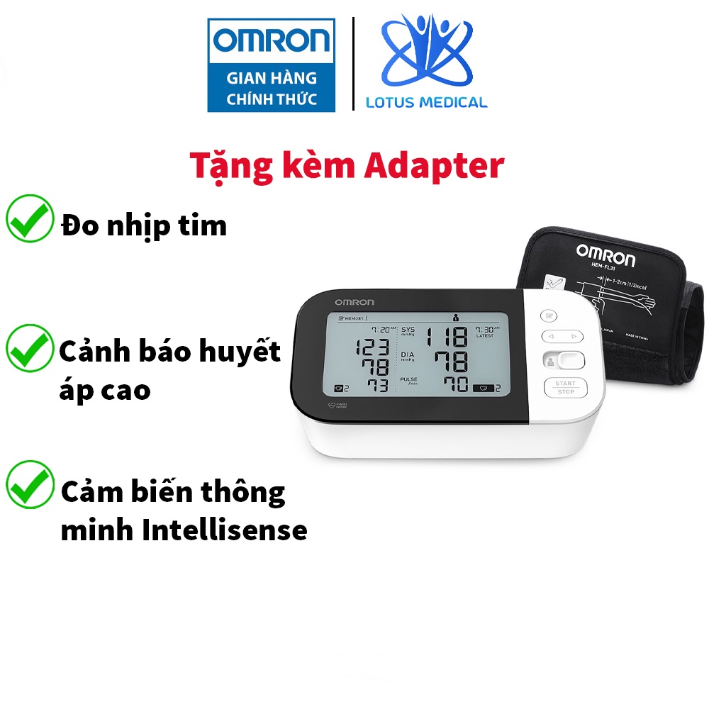 Máy đo huyết áp  OMRON HEM 7361T – Máy đo huyết áp  cao cấp cảnh báo đột quỵ