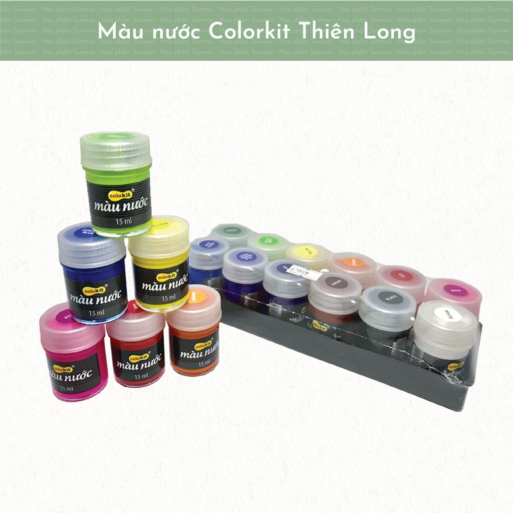 MÀU NƯỚC THIÊN LONG COLOR KIT 8/12 MÀU