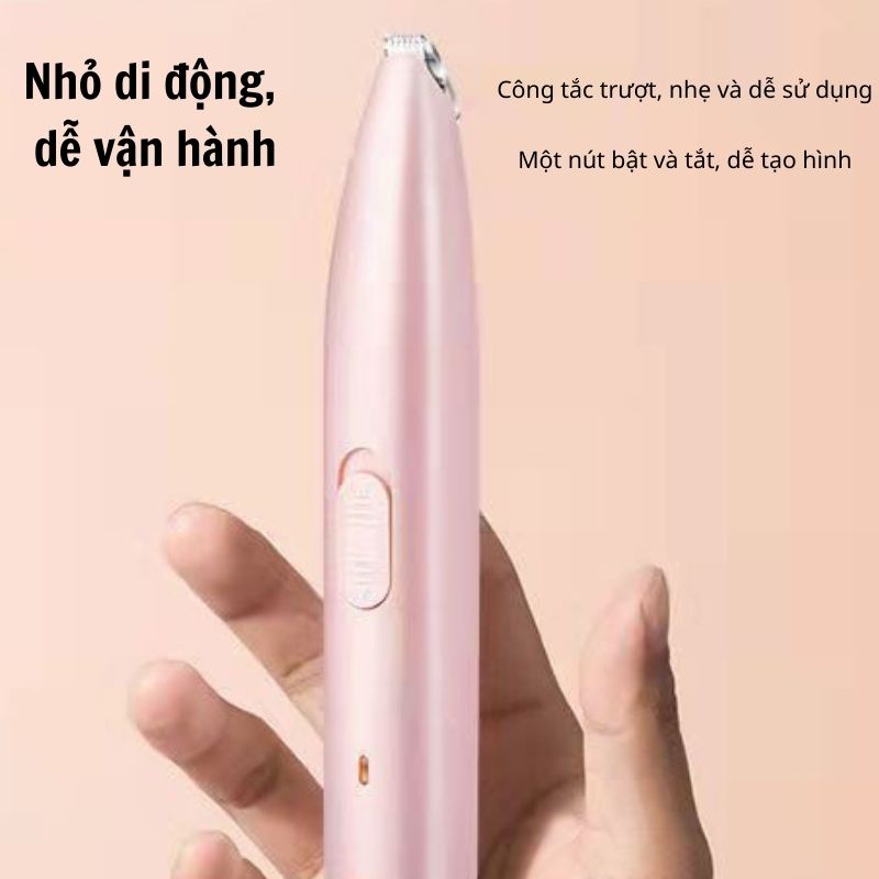 Dụng cụ tỉa lông, cạo lông bàn chân chó mèo mini, chống ồn và stress cho thú cưng - Tông đơ pet
