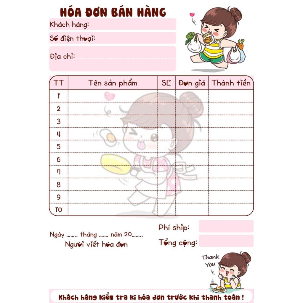HOÁ ĐƠN BÁN HÀNG  2 liên ngẫu nhiên