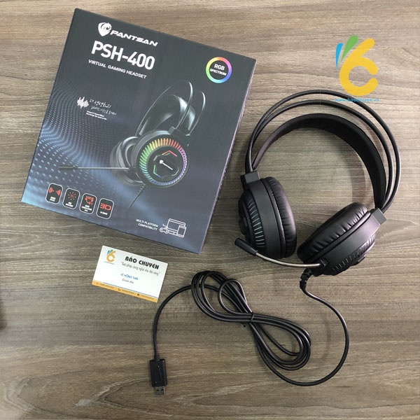 Tai nghe chụp tai có micro chuyên game PANTSAN PSH-400 3.5 Led RGB cực ngầu