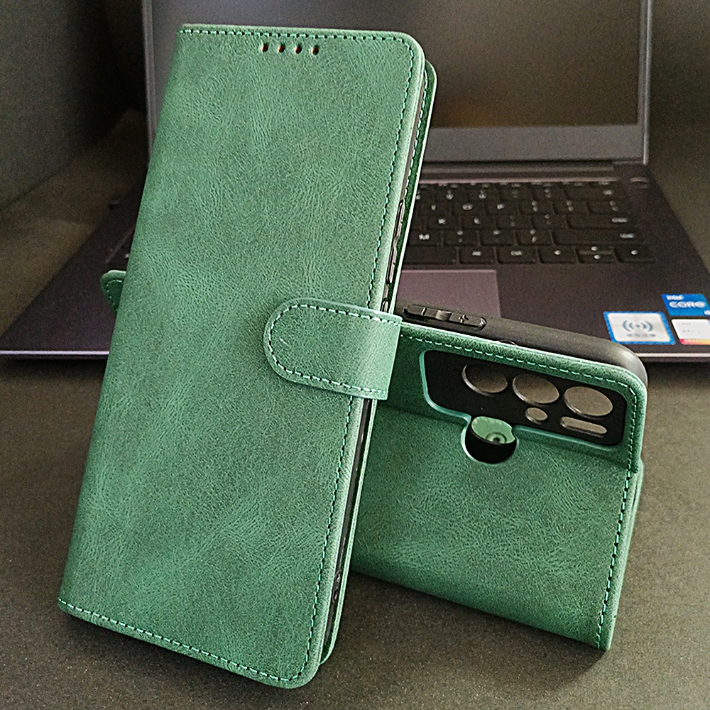 Ốp Điện Thoại Da PU Kiểu Ví Lật Có Đế Cho Tecno Pova Neo Tecno LE6