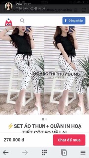 Bộ coton mặc nhà