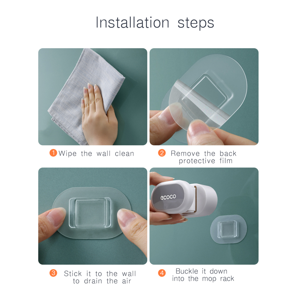 Giá treo cây lau nhà gắn tường tiện lợi tùy chọn màu sắc