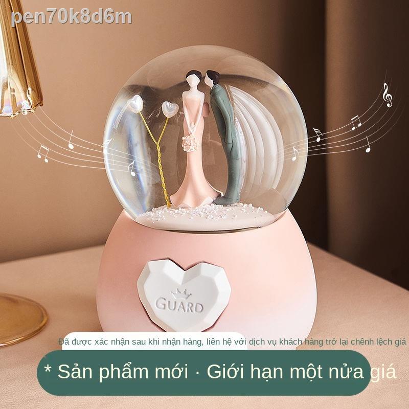 ™∏Phong cách bắc âu quả cầu pha lê hộp âm nhạc trang trí phòng vật phẩm máy tính để bàn nhỏ món quà sinh nhật tốt nghiệp