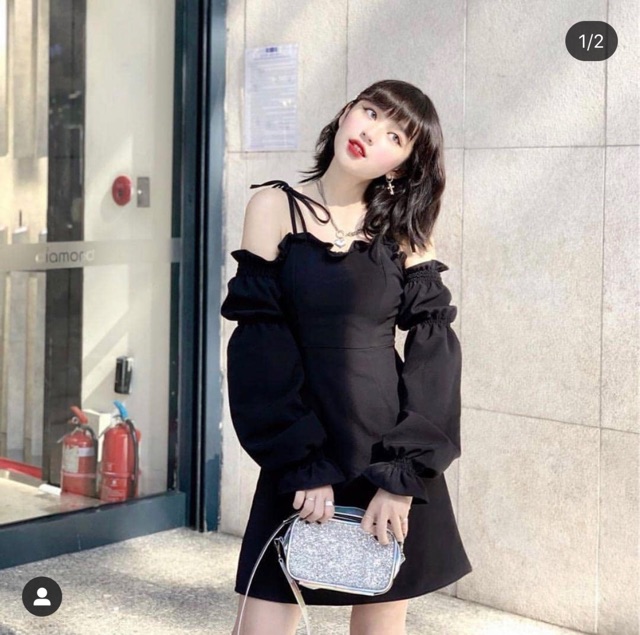 Đầm dự tiệc trễ vai hai dây có clip thật | BigBuy360 - bigbuy360.vn