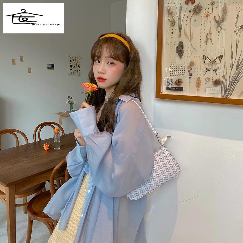 Hàng Có Sẵn Bán Chạy~Áo Sơ Mi Chiffon Bằng Lụa Băng Mỏng Phong Cách Cổ Tích Thời Trang Mùa Hè Dễ Phối Đồ Dành Cho Nữ 2022