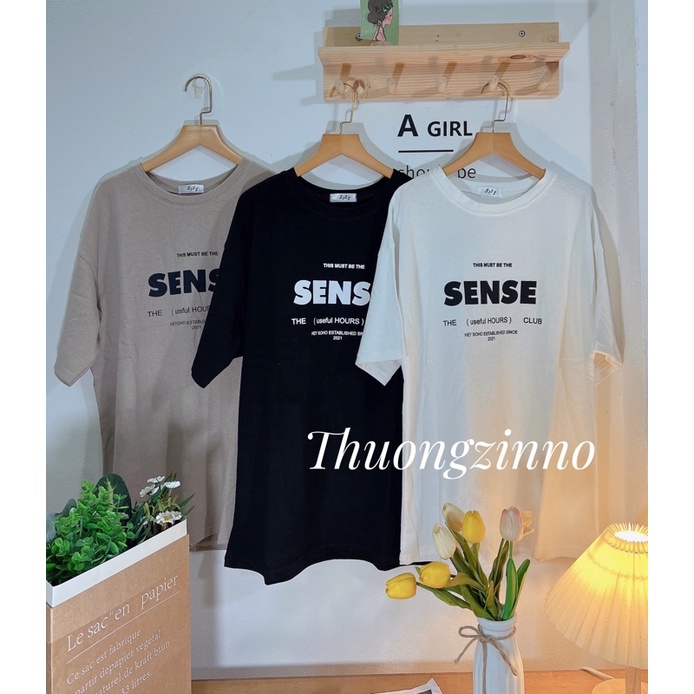 [Ảnh thật/Video]ÁO PHÔNG IN HÌNH SENSE LẠ MẮT ÁO THUN TRƠN FORM RỘNG