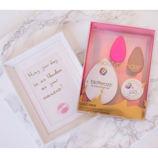 Bộ Bông Mút Trang Điểm beauty blender kèm soap vệ sinh bông mút siêu sạch