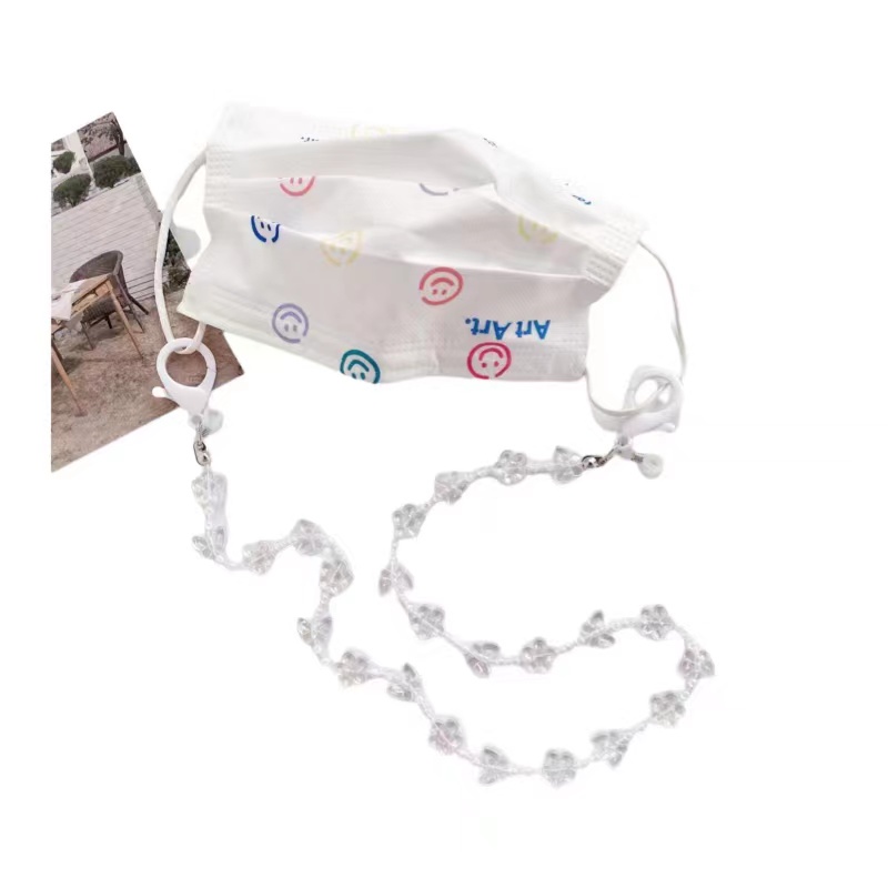 Dây Đeo Mắt Kính Bằng Acrylic Trong Suốt Hình Hoa Bướm Đơn Giản Phong Cách Mới