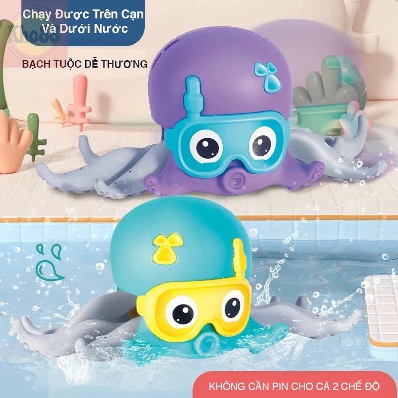 Đồ Chơi Trẻ Em Bạch Tuộc Cảm Xúc Vặn Cót Cho Bé Độc Đáo Vui Nhộn _ Có Dây Đeo Cho Bé Dắt Đi Dạo_ Bơi Dưới Nước