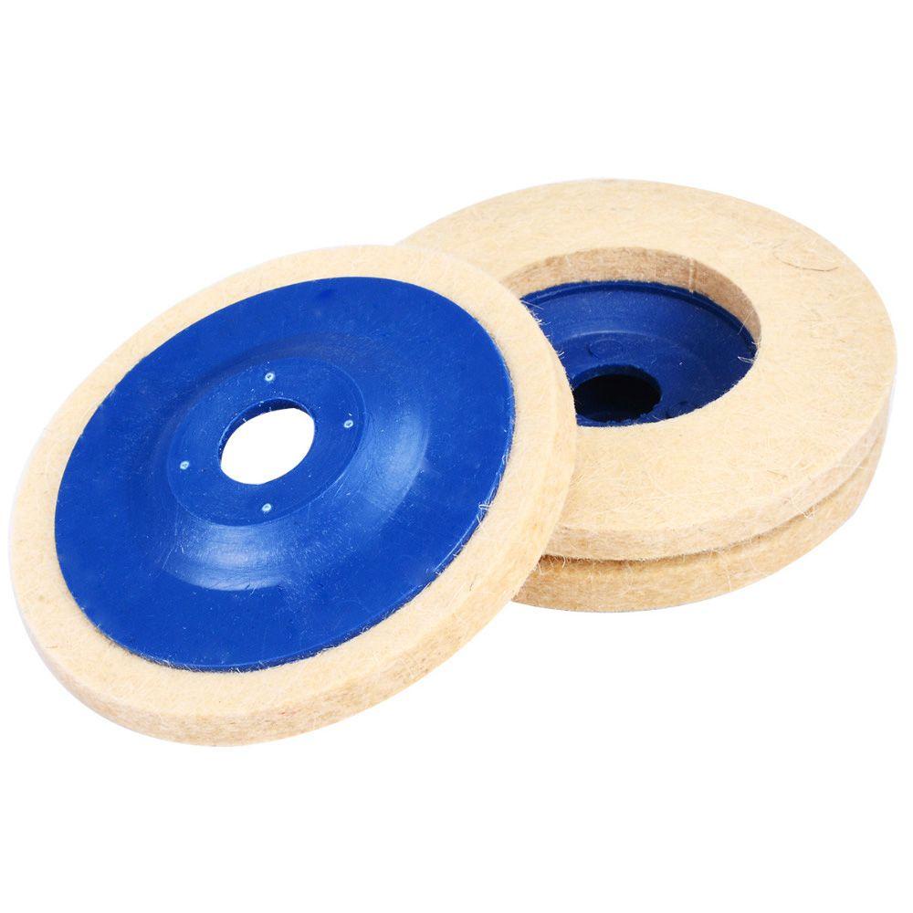Set 3 Bánh Xe Đánh Bóng Bằng Kim Loại 100mm Dành Cho Máy Mài Đá Hoa Cương