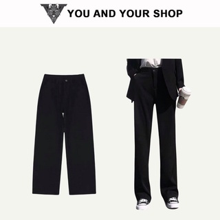 Quần Ống Rộng Lưng Cao YAYSHOP vải tây âu mềm mịn khóa trước (unisex)