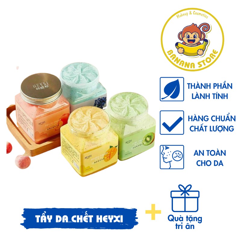 Tẩy Da Chết [FS] Muối Tắm Tẩy Tế Bào Chết Vị Hoa Quả Heyxi mới ( 4 vị ) BANANA
