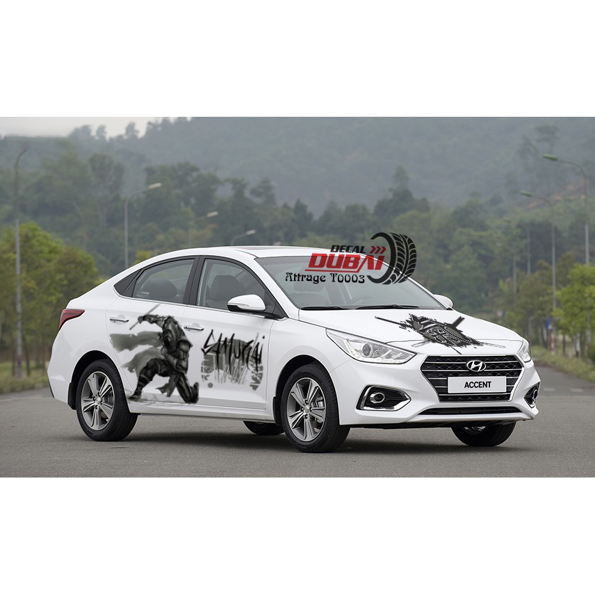 Tem Dán Xe Huyndai Accent Samurai Cực Ngầu