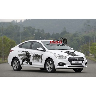 Tem Dán Xe Huyndai Accent Samurai Cực Ngầu