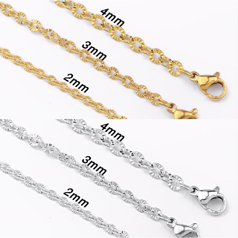 Dây chuyền lắc tay công titan cam kết không đen không gỉ k bay màu Kami