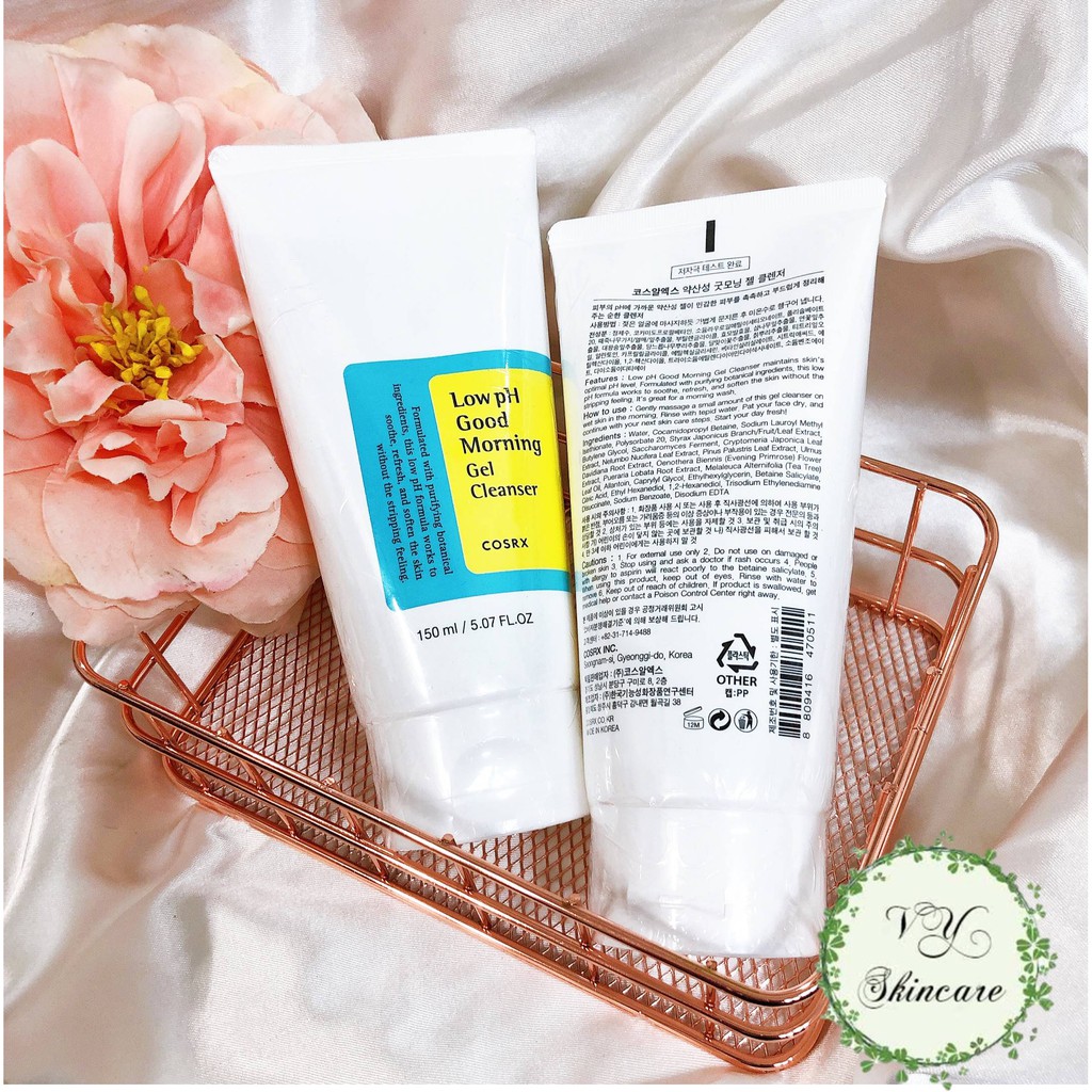 Sữa Rửa Mặt Cosrx Low PH Good Morning Gel Cleanser Dạng Gel Chiết Từ Dầu Cây Trà