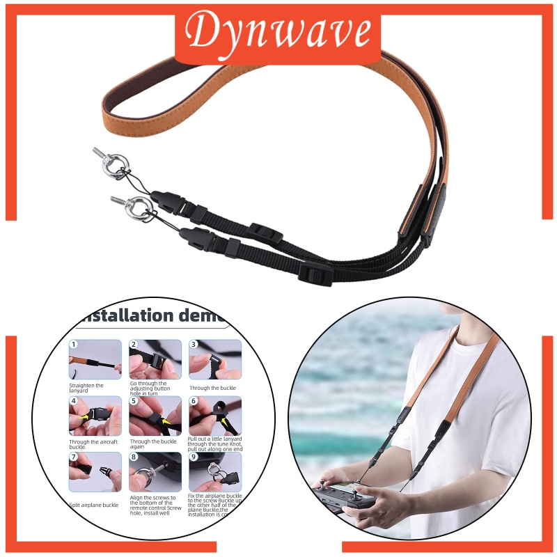 [DYNWAVE] Adjustable Hanging Lanyard, Shoulder Belt, Neck Strap w/ Hook, Compatible with DJI Mavic 2 Mavic Air 2 Air 2S Remote Accessories Detachable