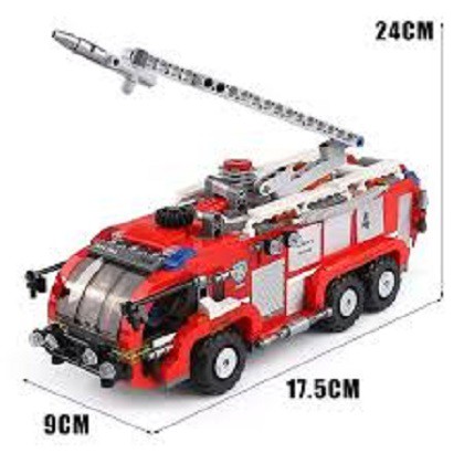 (XẢ KHO) Trò chơi lego xe cứu hoả 767 chi tiết có sách hướng dẫn, giúp bé từ bỏ thói quen chơi điện thoại, máy tính ipad